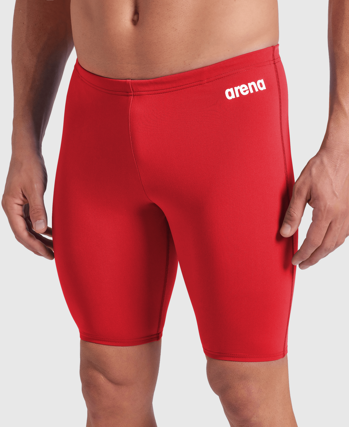 TRAJE DE BAÑO JAMMER TEAM SWIM SOLID RED WHITE - fondo #E8E8E8