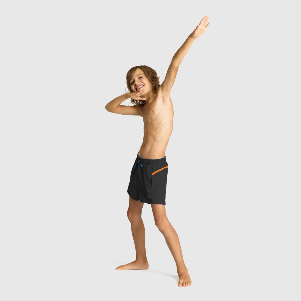 SHORT BAÑO NIÑO PRO_FILE BEACH NEGRO - fondo #E8E8E8