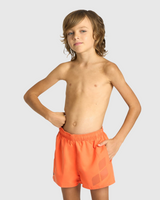 SHORT BAÑO NIÑO BEACH LOGO R NARANJO - fondo #E8E8E8