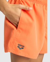 SHORT BAÑO NIÑO BEACH LOGO R NARANJO - fondo #E8E8E8