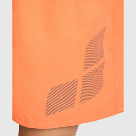 SHORT BAÑO NIÑO BEACH LOGO R NARANJO - fondo #E8E8E8