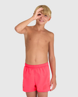 SHORT BAÑO NIÑO BEACH LOGO R ROJO - fondo #E8E8E8