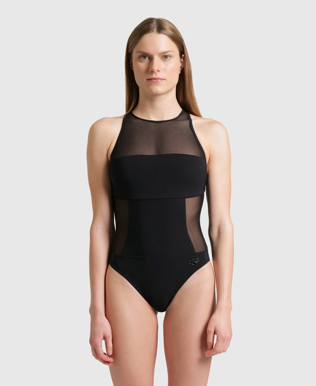 TRAJE DE BAÑO MUJER ARENA FEEL MESH PANELS PRO - fondo #E8E8E8