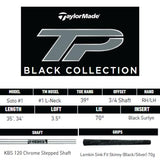 Putter TaylorMade TP Black Soto #1 - Acero Inoxidable 303, Inserto Pure Roll