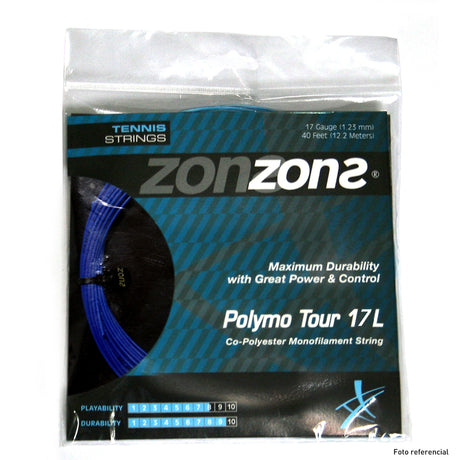 Set Cuerda Tenis POLYMO TOUR 1.23 / 17 Azul Oscuro