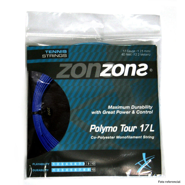 Set Cuerda Tenis POLYMO TOUR 1.23 / 17 Azul Oscuro