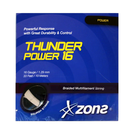 Set Cuerda Squash THUNDER POWER 16/1.29mm Blanco