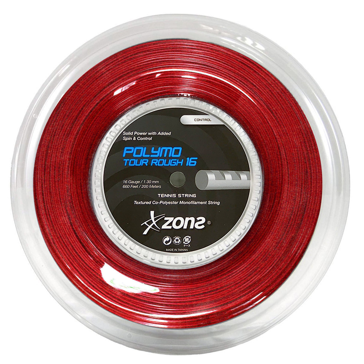 Rollo Cuerda Tenis POLYMO TOUR ROUGH 1.30 / 16 Rojo
