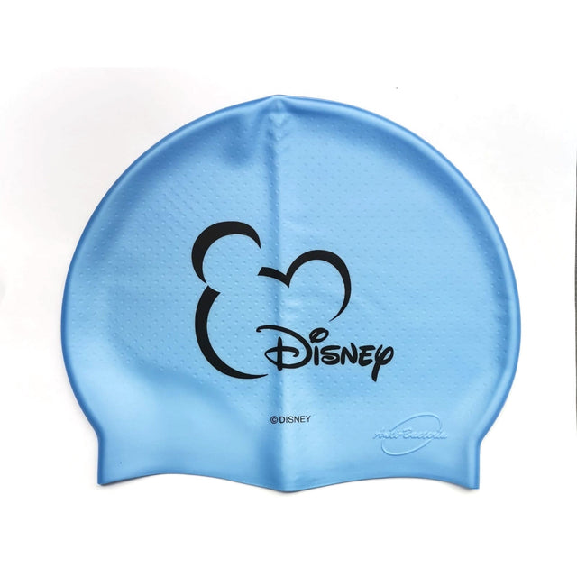 Gorra Natación Silicona  DISNEY Celeste/Negro