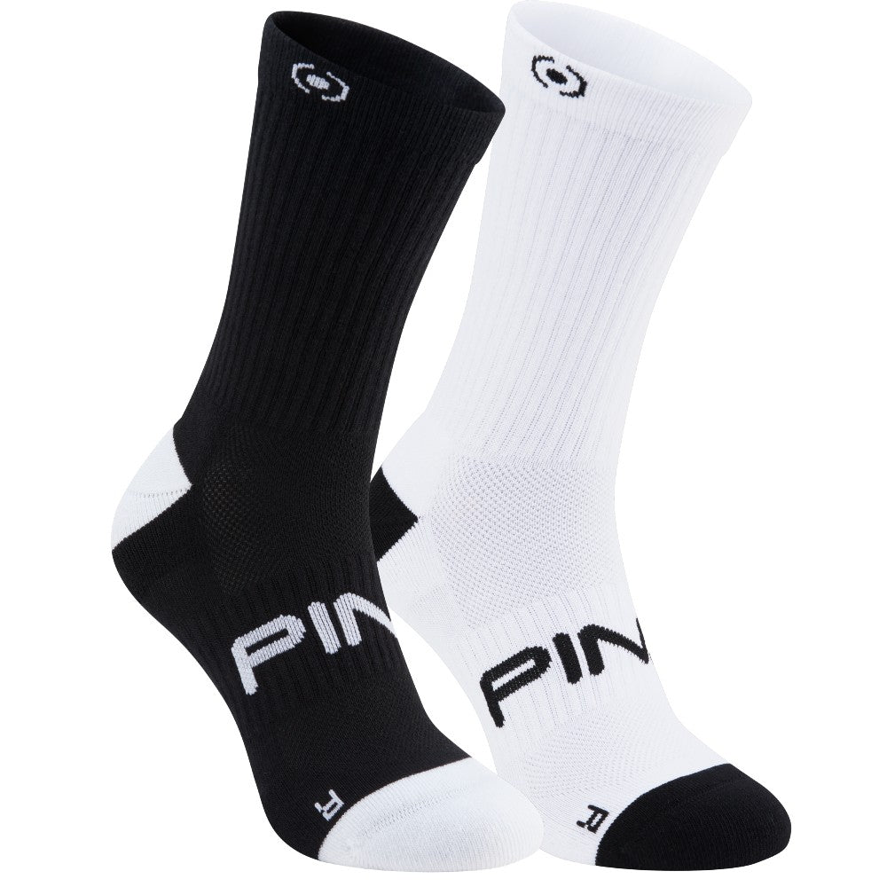 Calcetines PING SensorCool Crew 2 Pack - Negro/Blanco