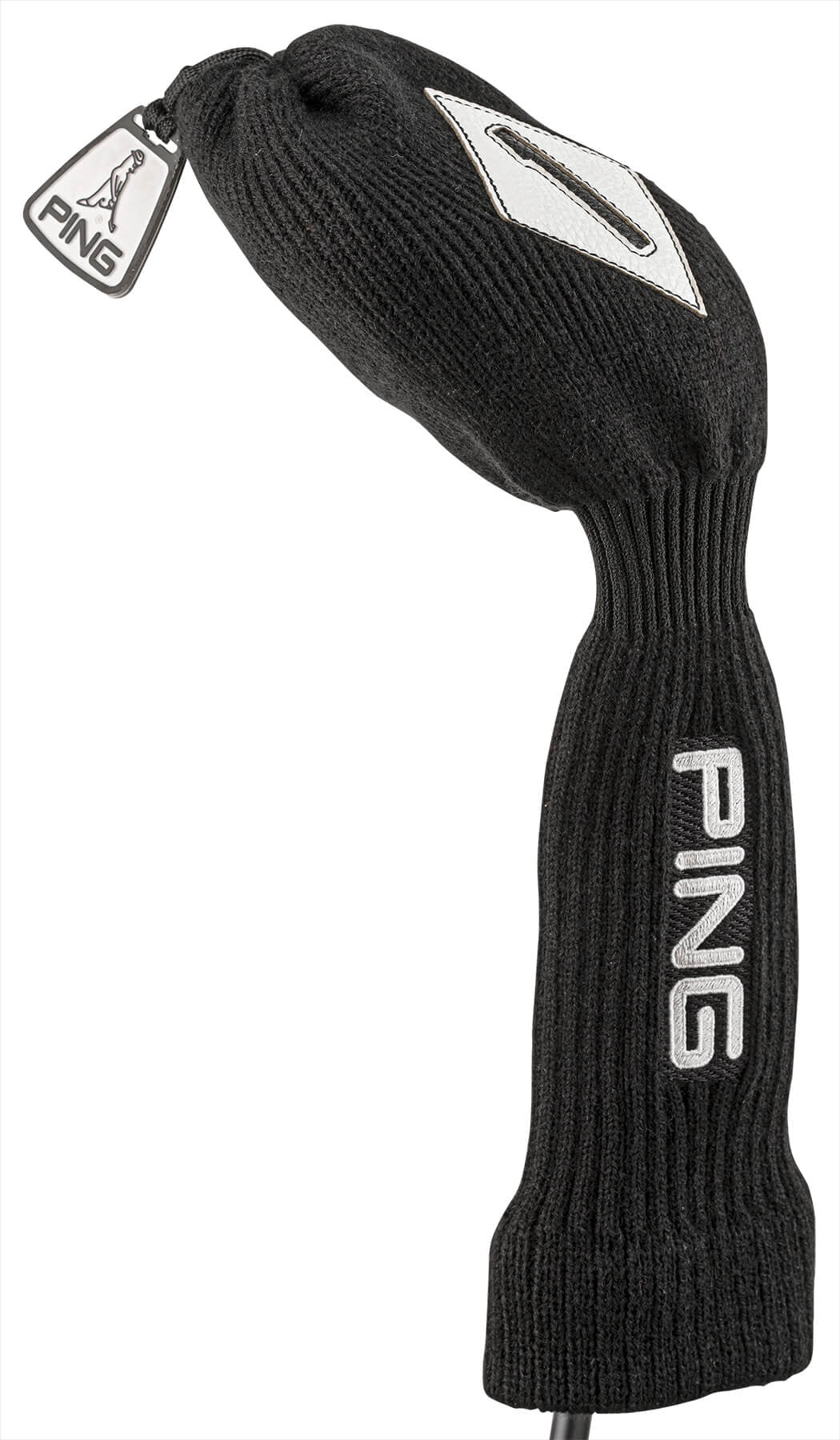 Funda para Driver Ping Knit - Headcover Retro Bordado con Parches de Cuero Sintético
