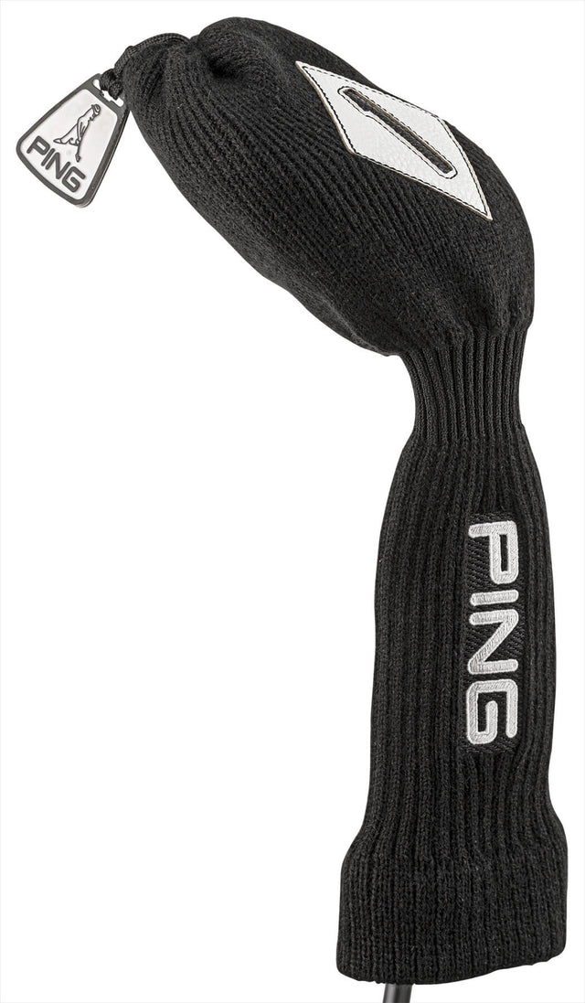 Funda para Driver Ping Knit - Headcover Retro Bordado con Parches de Cuero Sintético