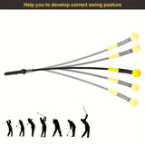 Palo de Entrenamiento Fuerza Agarre Tempo y Flexibilidad Swing de Golf Amarillo
