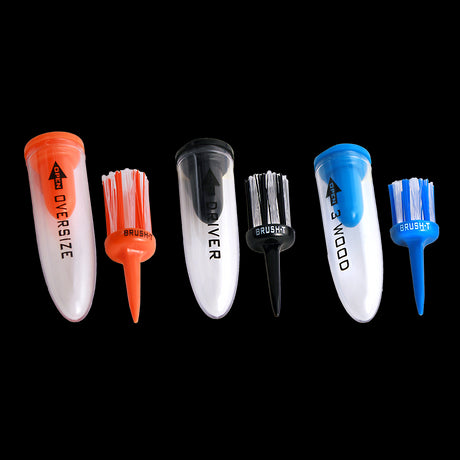 Brush-T Pack Combo Pro 3 – Tee de Golf Reutilizable con Cerdas de Nylon