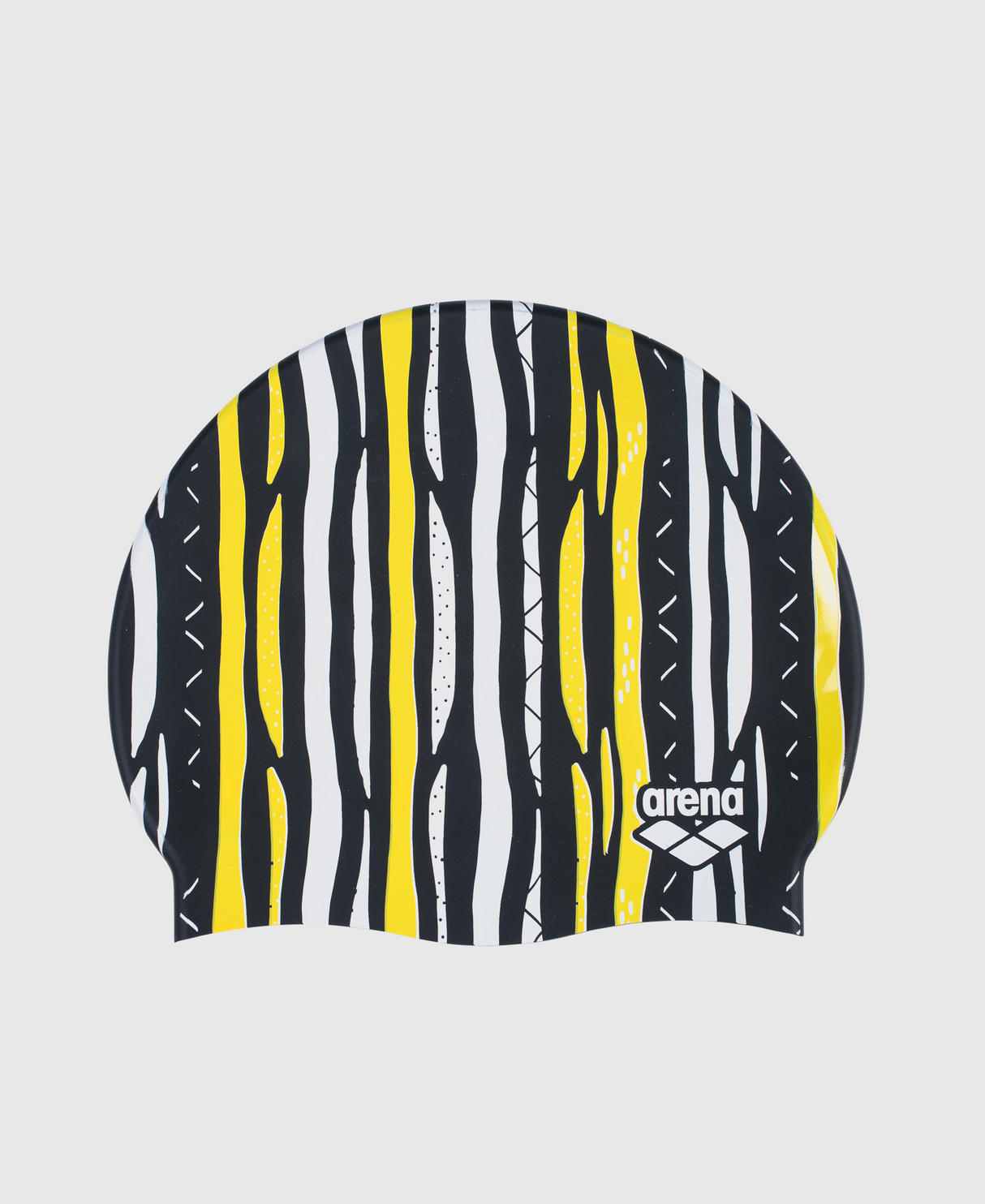 GORRO DE NATACIÓN PRINT 2 SILICONE NEGRO - fondo #E8E8E8