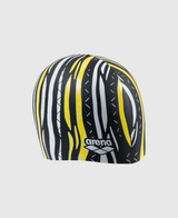 GORRO DE NATACIÓN PRINT 2 SILICONE NEGRO - fondo #E8E8E8