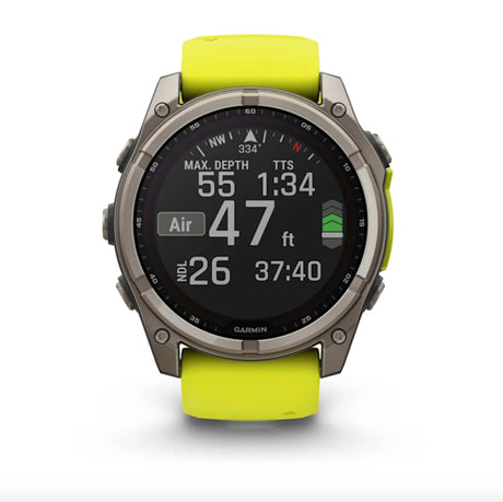 Smart Watch fēnix® 8 Garmin – 51 mm, Solar Sapphire, Titanium Yellow/Graphite - Rideshop