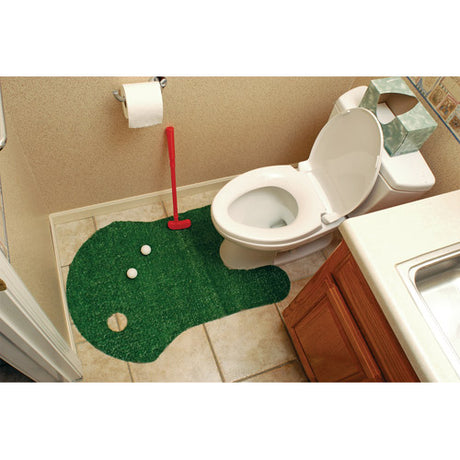 Juego de Golf para Baño - Alfombra Putting con Putter y 2 Pelotas