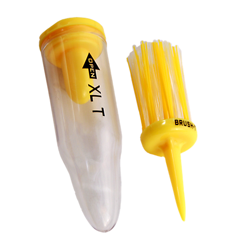 Brush-T Tee Flexible para Golf - 3 1/8 in (2 unidades) - Amarillo