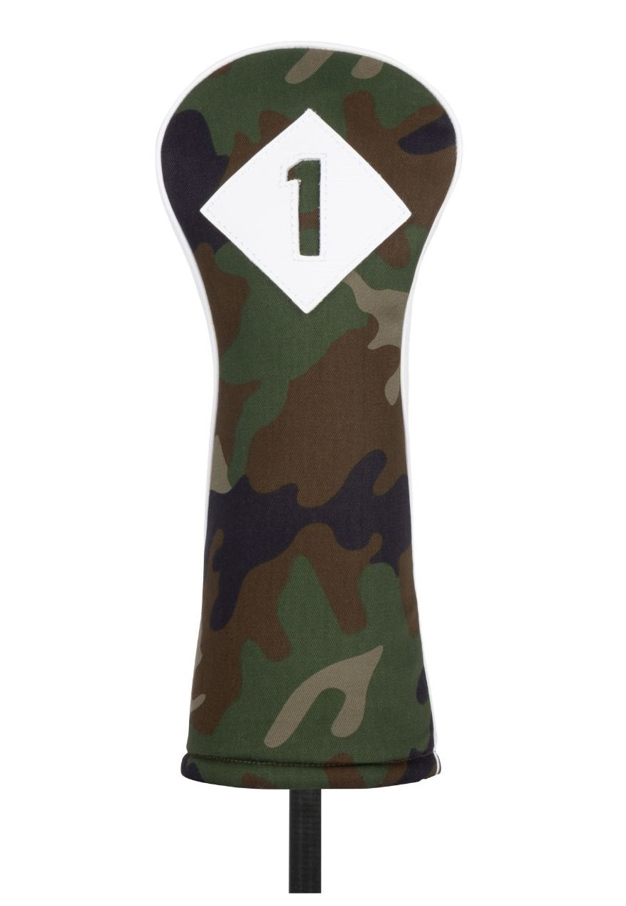 Headcover Woodland Camo Leather&Leather