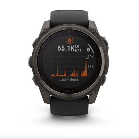 Smart Watch fēnix® 8 Garmin – 51 mm, Solar Sapphire, Titanium Carbon Gray - Rideshop
