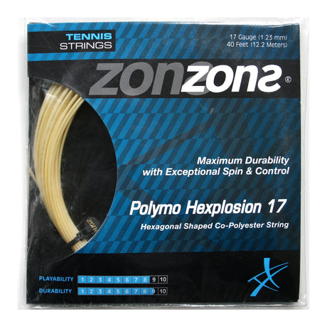 Set Cuerda Tenis POLYMO HEXPLOSION 1.23 / 17 Ambar