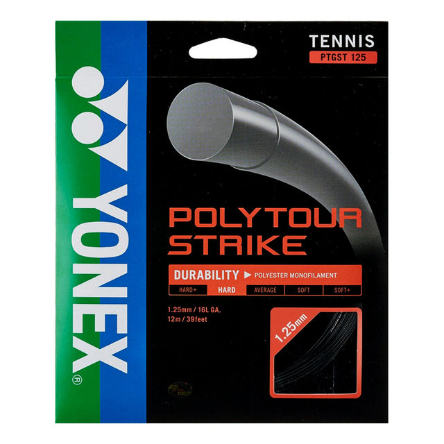 Set Cuerda Tenis POLY TOUR STRIKE  1.25 / 16L Negro