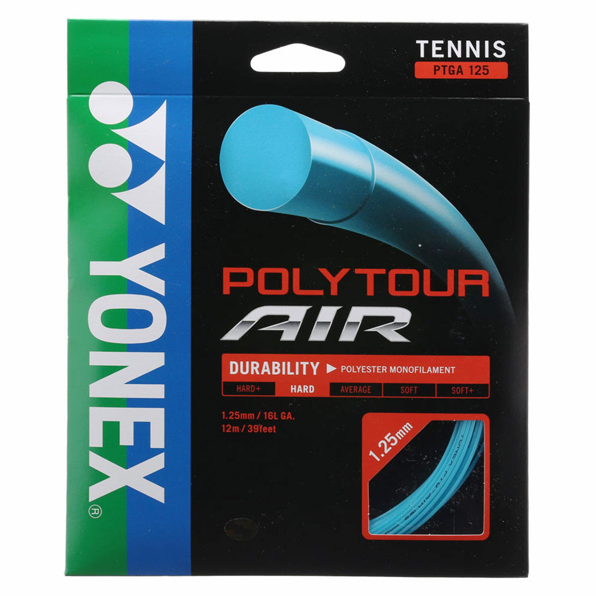 Set Cuerda Tenis POLY TOUR AIR 1.25 / 16L Celeste