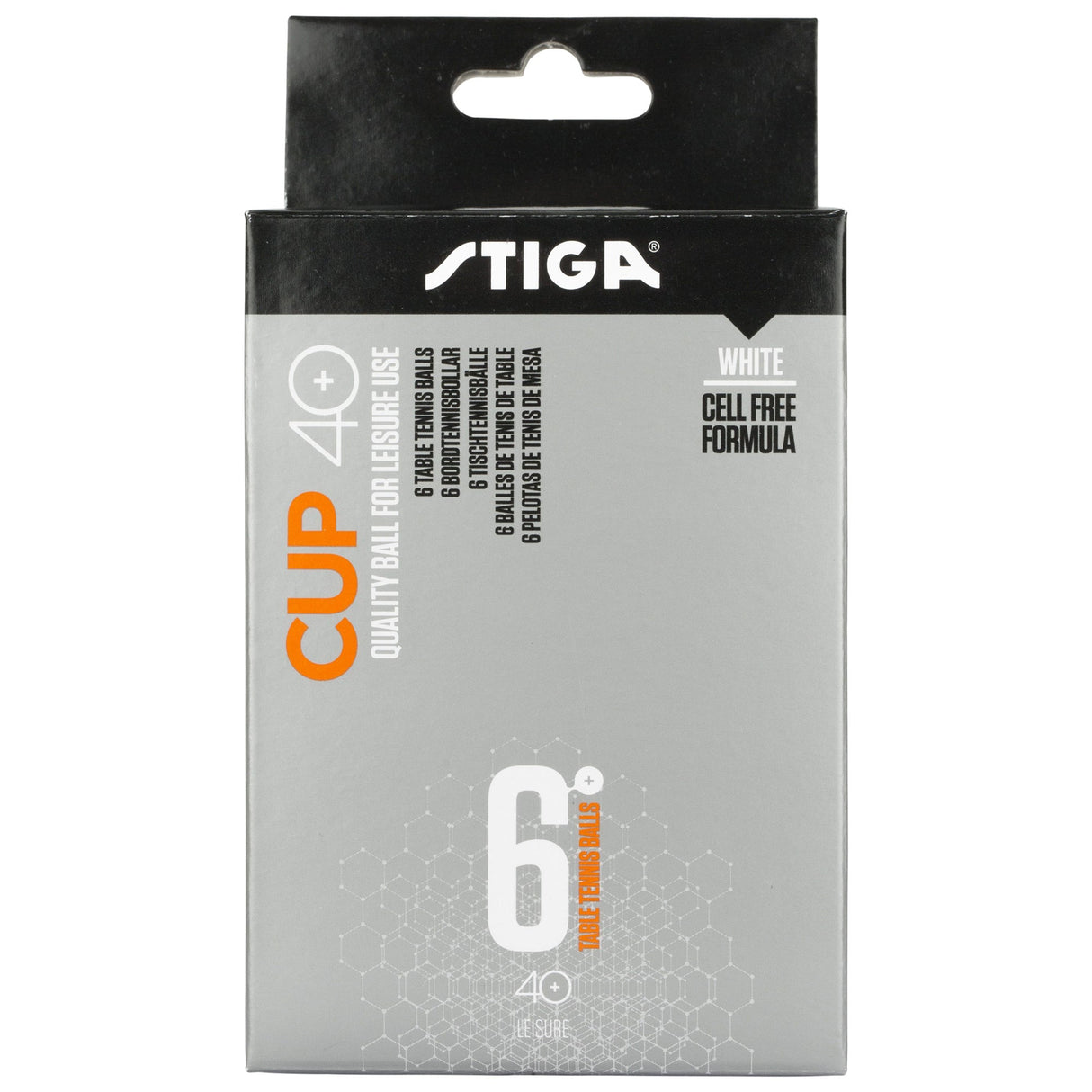 Pelotas Tenis de Mesa CUP 40+ 6 PACK Blanco