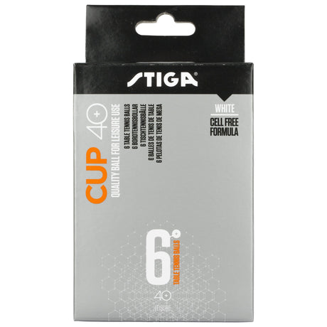 Pelotas Tenis de Mesa CUP 40+ 6 PACK Blanco