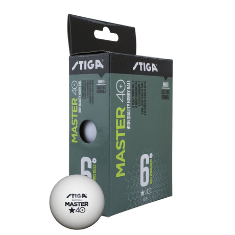 Pelotas Tenis de Mesa MASTER 6 PACK ★ Blanco
