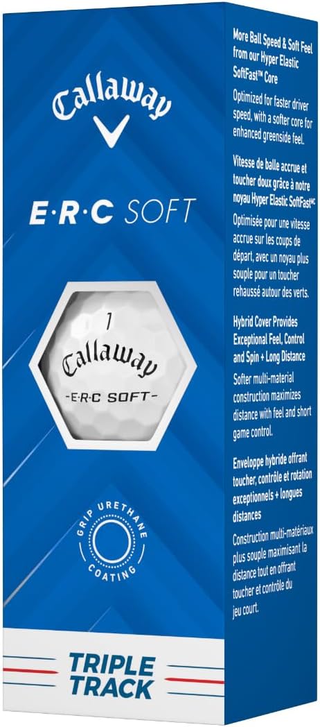 Pelotas Golf Callaway ERC Soft 25 Triple Track Docena Blanco