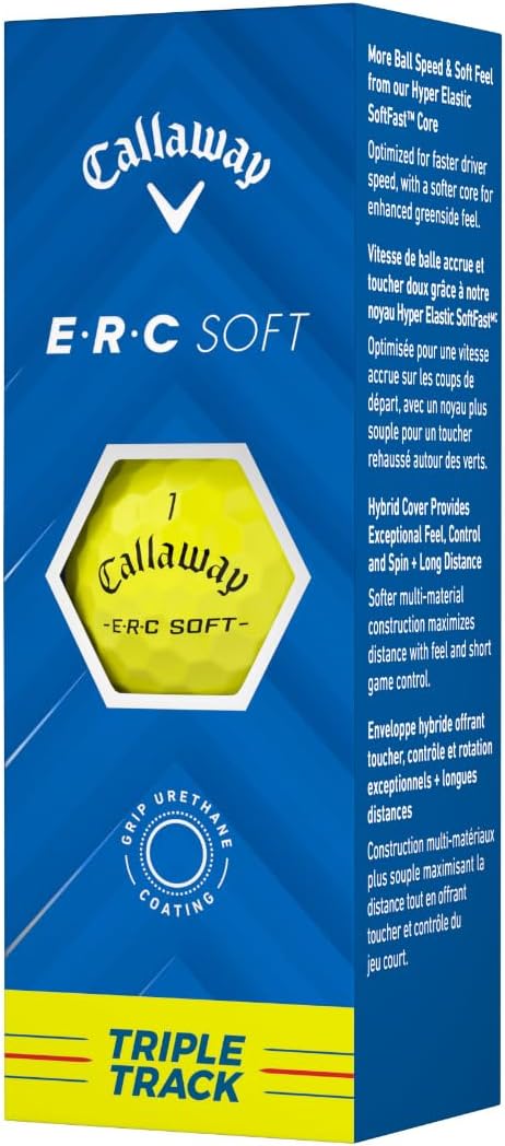 Pelotas Golf Callaway ERC Soft 25 Triple Track Docena Amarillo