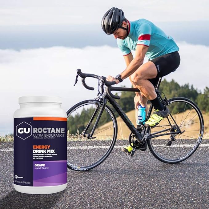 GU Energy Roctane Energy Drink Mix | 24SRV Canister, Grape