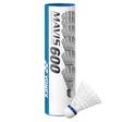 Plumilla Bádminton Mavis 600 Blanca Medium x6 Yonex