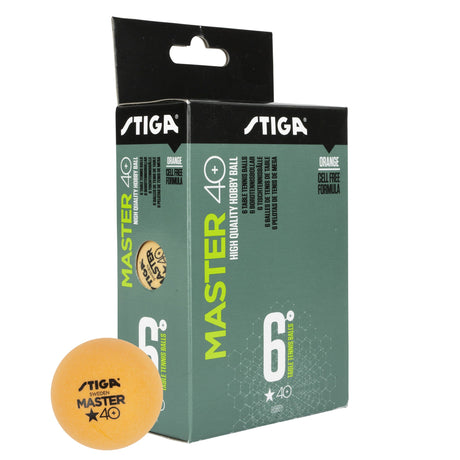 Pelotas Tenis de Mesa MASTER 6 PACK ★ Naranjo