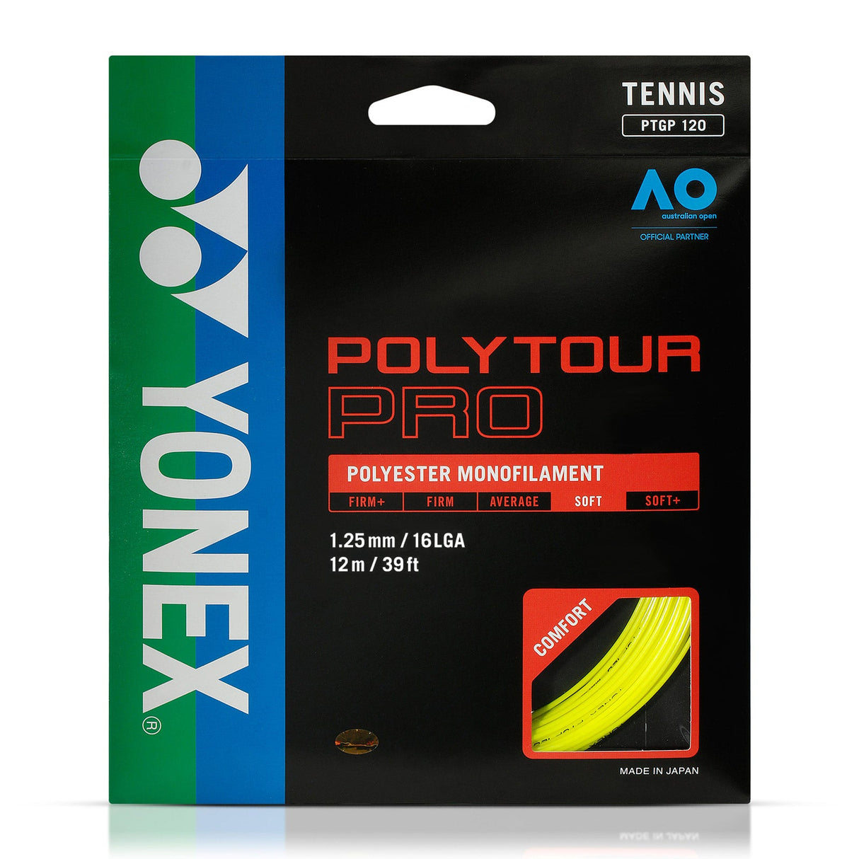 Set Cuerda Tenis POLY TOUR PRO 1.25 / 16L Amarillo