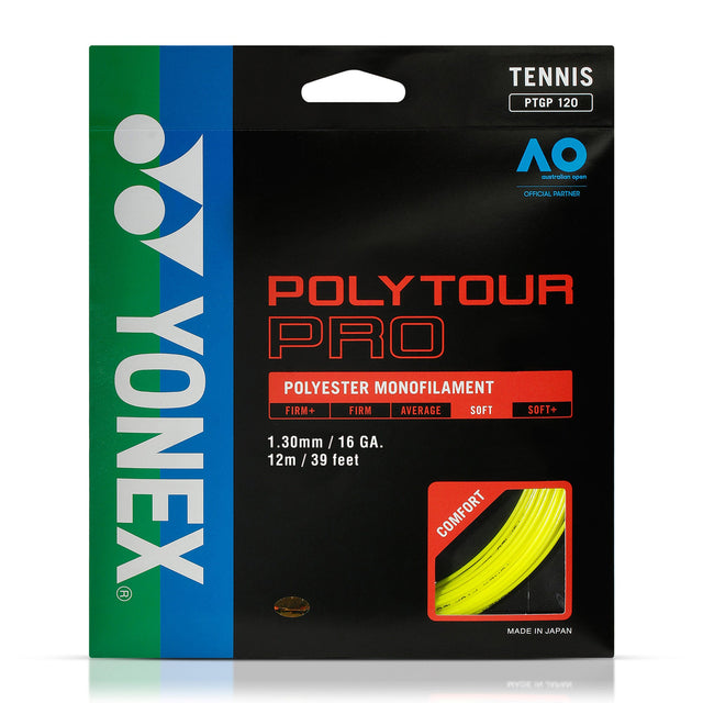 Set Cuerda Tenis POLY TOUR PRO 1.30 / 16 Amarillo