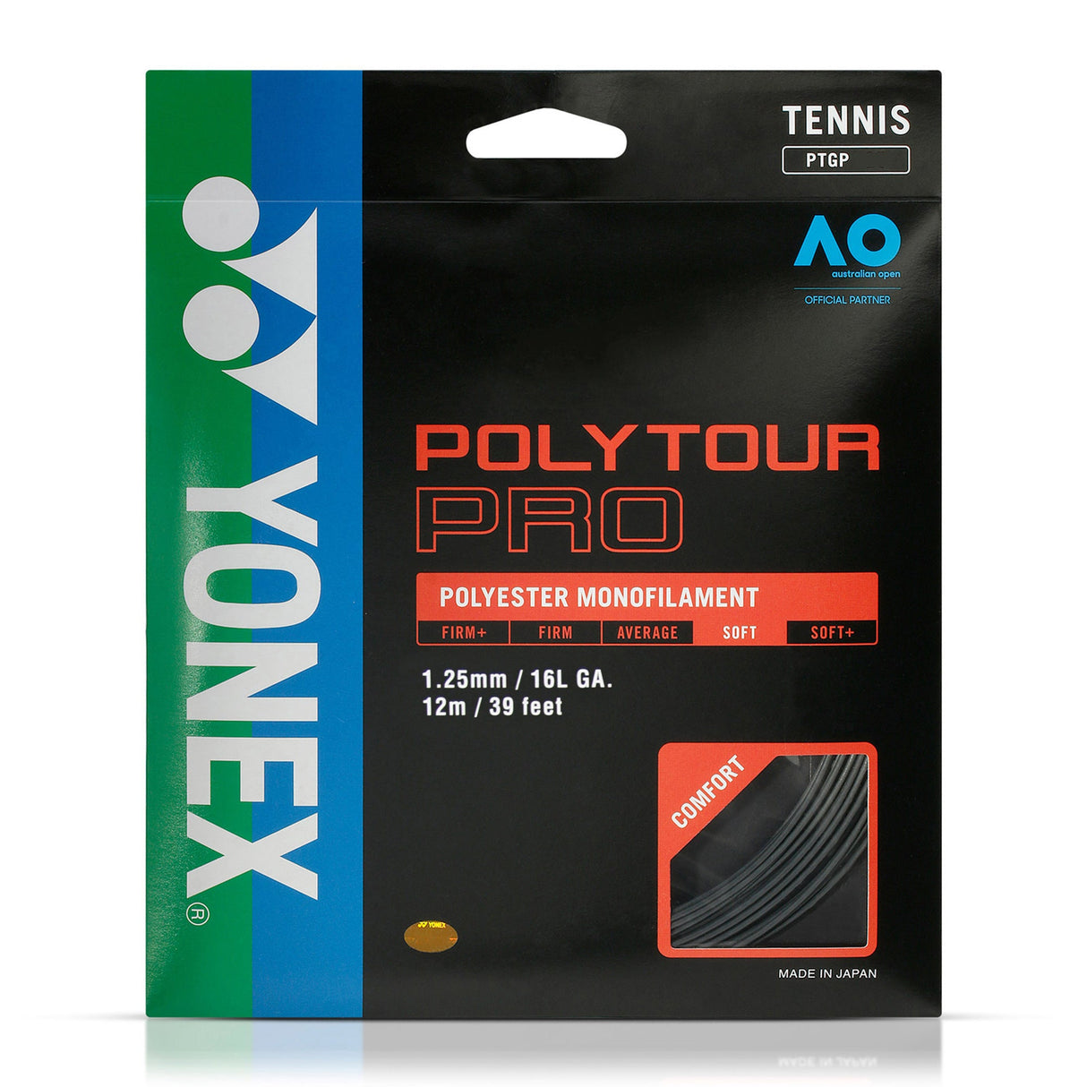 Set Cuerda Tenis POLY TOUR PRO 1.25 / 16L Negro