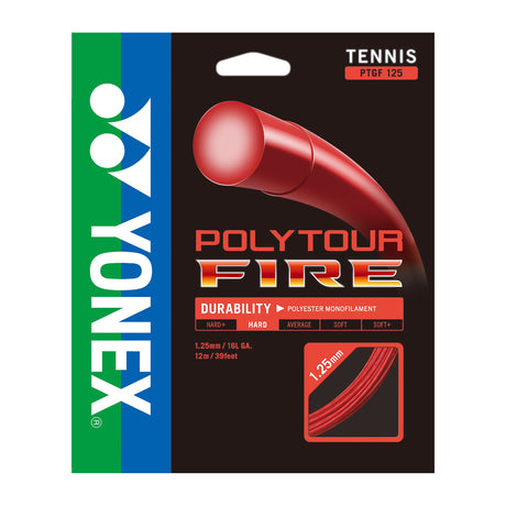 Set Cuerda Tenis POLY TOUR FIRE 1.25 / 16L Rojo