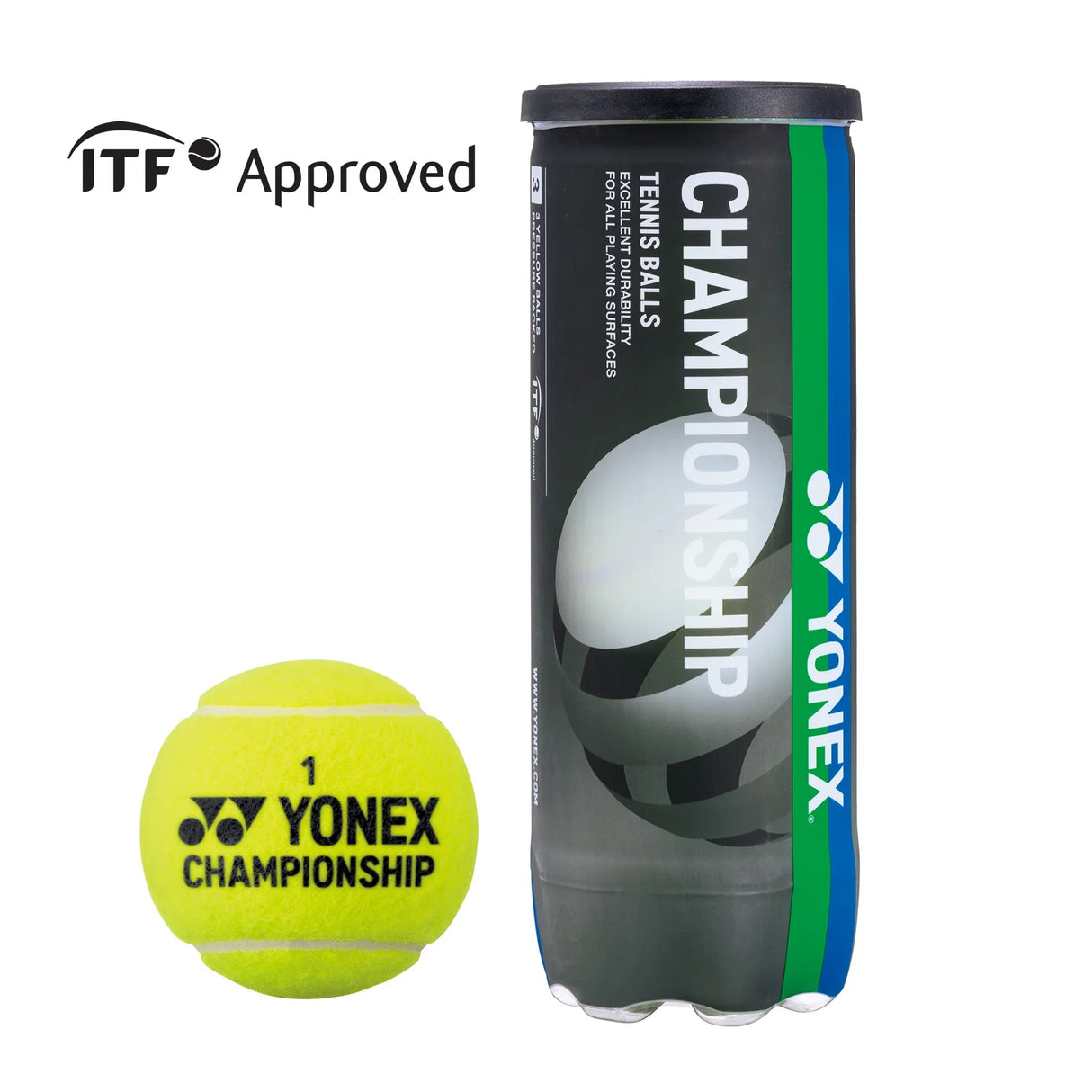 Caja de Pelotas Yonex Championship Black x3