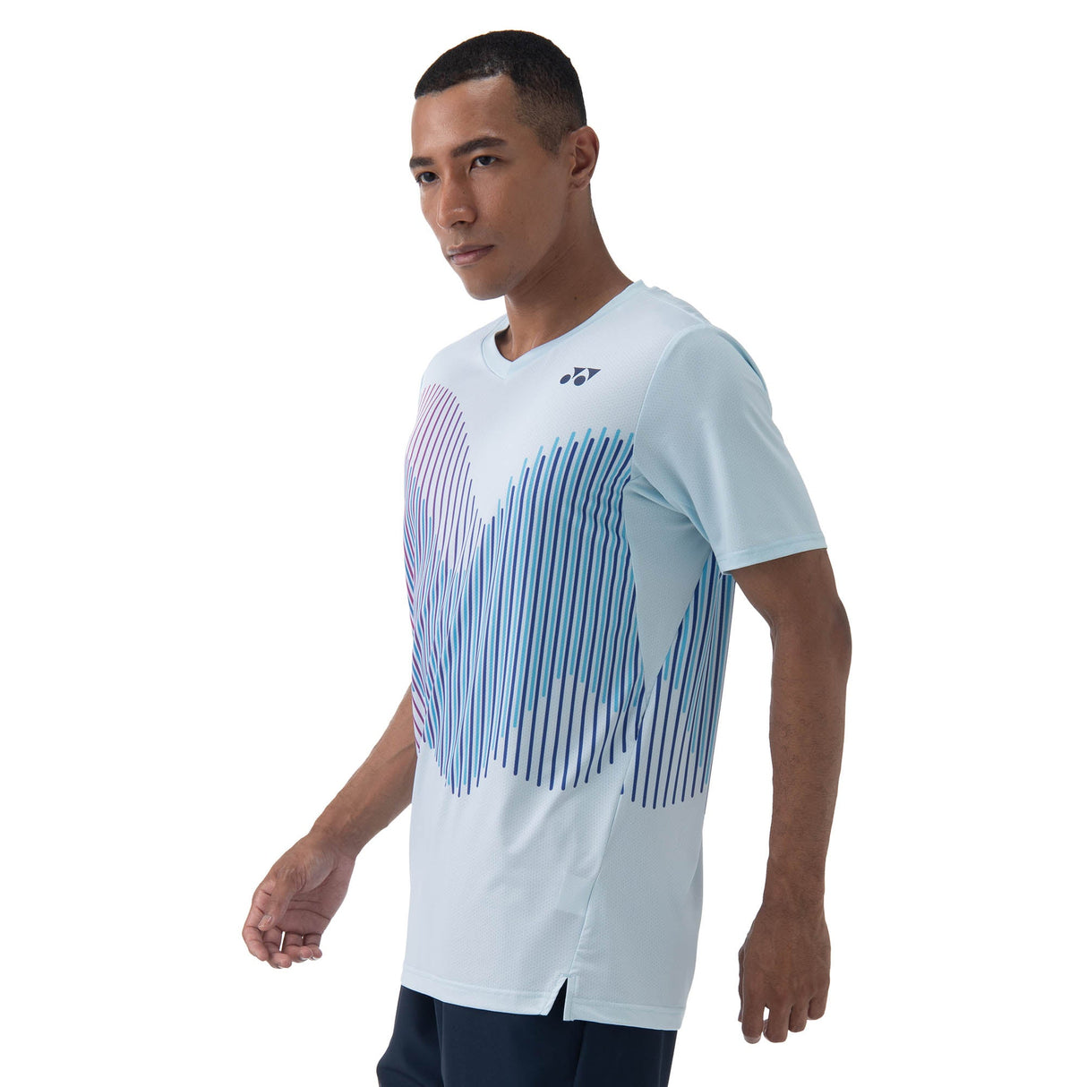 Polera Hombre Crew Neck 10562 Azul Cristal 2024
