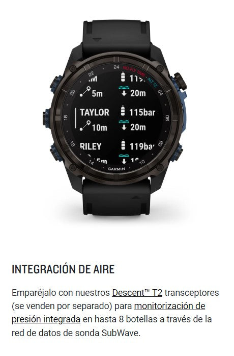 Reloj Inteligente Garmin Descent™ Mk3i 51mm Correa de Titanio