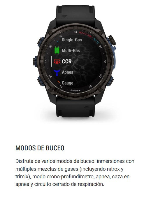 Reloj Inteligente Garmin Descent™ Mk3i 51mm Correa de Titanio
