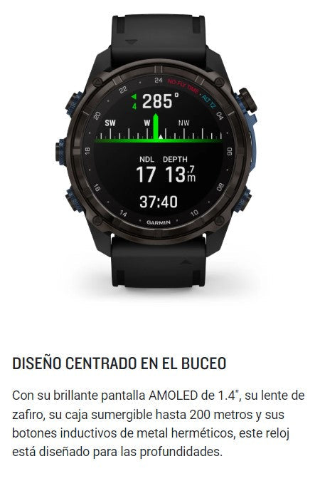 Reloj Inteligente Garmin Descent™ Mk3i 51mm Correa de Titanio