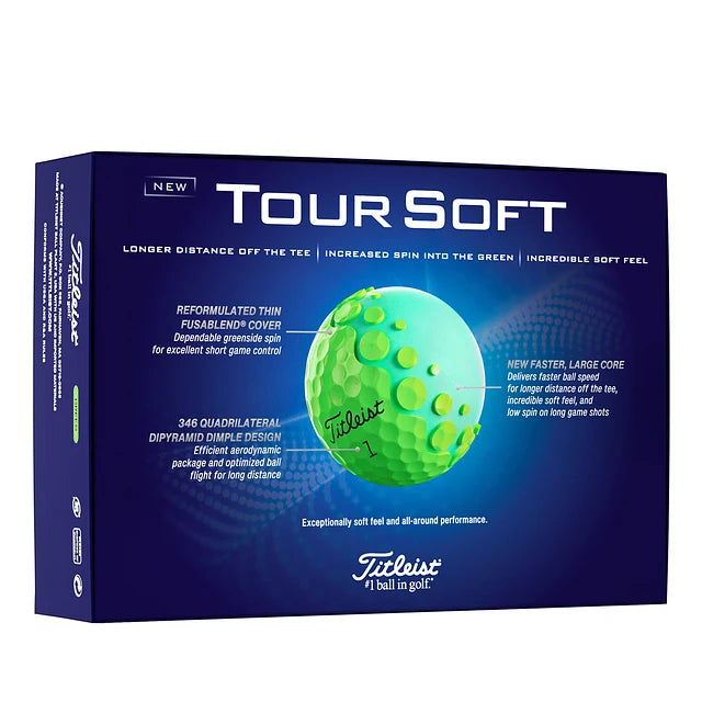 Pelotas de Golf Titleist Tour Soft Docena Verdes