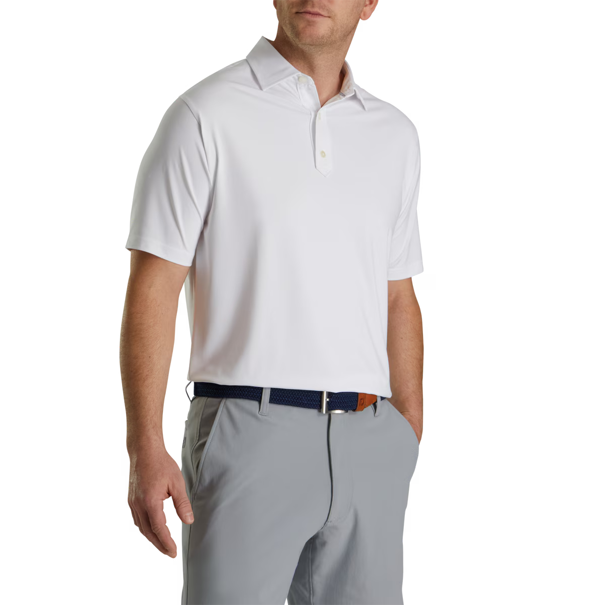 Polera de Golf Footjoy Solid Lisle Blanco