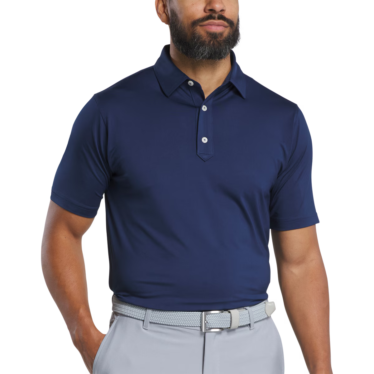 Polera de Golf Footjoy Solid Lisle Azul