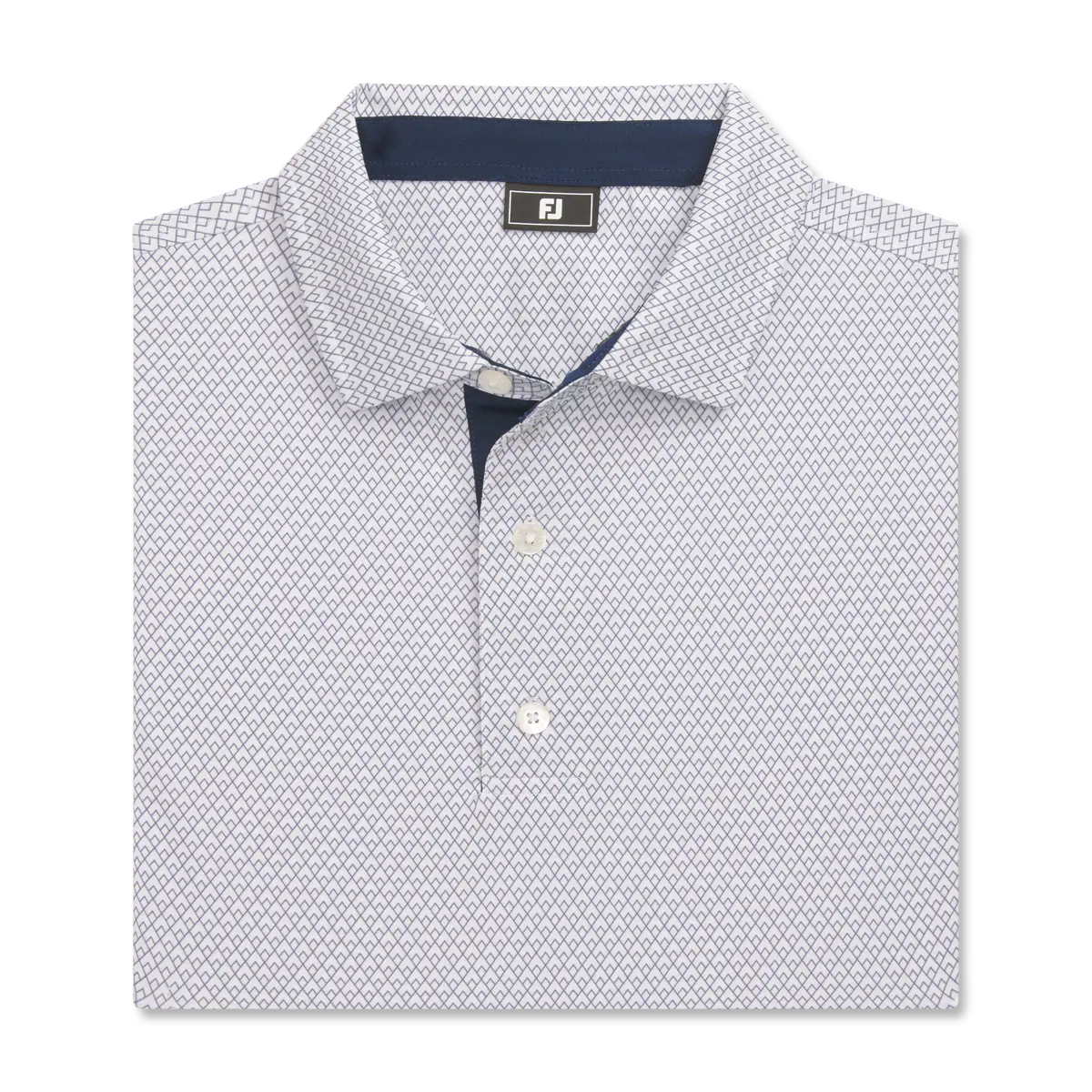 Polera de Golf Footjoy Lisa Deco Diamond Blanco Azul