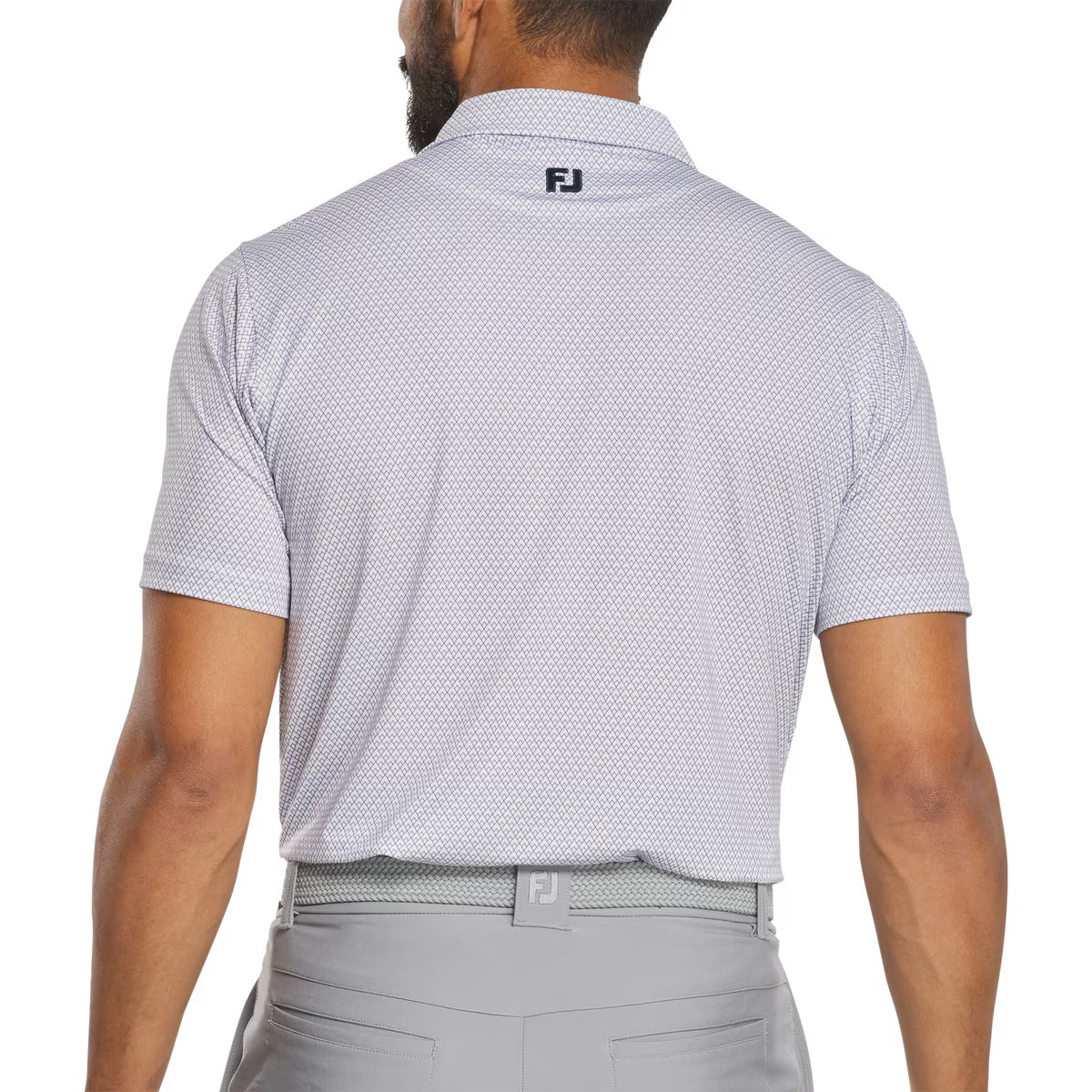 Polera de Golf Footjoy Lisa Deco Diamond Blanco Azul